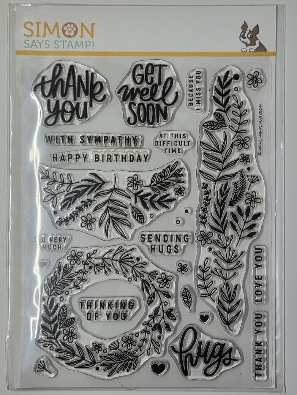 Simon Says Stamp Garden Greetings Clear Polymer Stamp Set 202189c